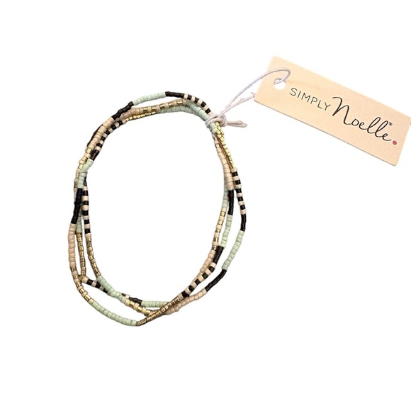 Simply Noelle Stacking Stretch Beaded Bracelets Set of Three New With Tags - Picture 1 of 4